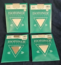 Isotoner 4 Pairs Vtg Women Size 2 Control Top Sandalfoot Silky Sheer Pantyhose