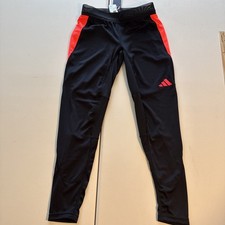 NWT Women's XS adidas Tiro Soccer Pants Joggers Black Orange IJ7379