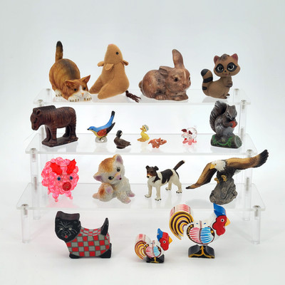 Tracy's Trinket Shelf ~June Drop ~ Animal & Bird figurines, glass ceramic, wood