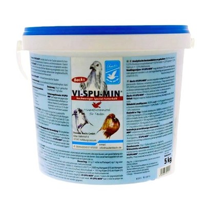 Backs VI-SPU-MIN 5 kg Eimer Vitamine Spurenelemente und Mineralien für Tauben