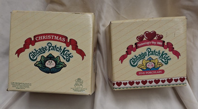 Cabbage Patch ~Hugs & Kisses-1986 & Sleigh Ride-1984 Figurines 