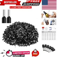 1000 PCS AWG 18/1.0mm Wire Ferrules Insulated Copper Crimp Connectors, Crimp...