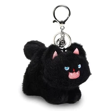 Cat Keychain Plush Black Gifts Cute Keychains for Women Lovers For Kawaii Mom