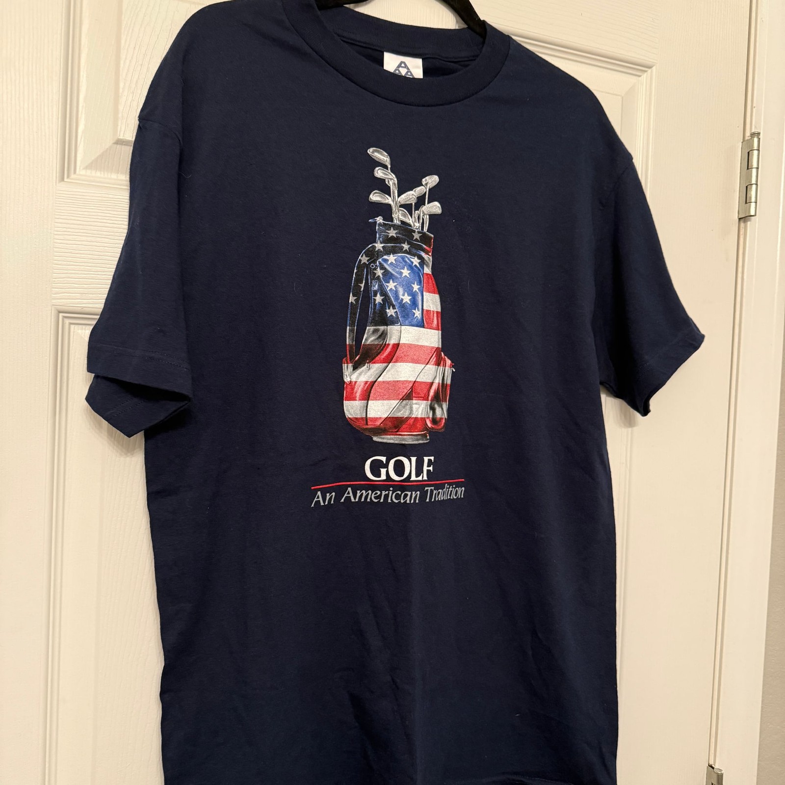Vintage Alstyle Apparel Golf An American Tradition T-Shirt Navy Blue L