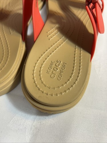 Crocs Sandals Size 9 - EUC Red Comfort - Picture 4 of 13