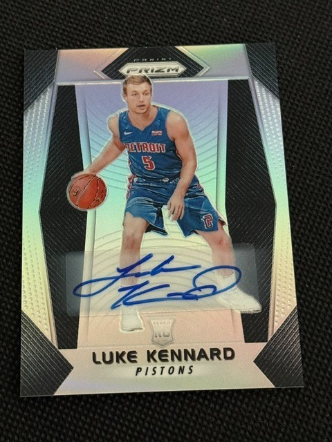 2017-18 Panini Prizm Luke Kennard Auto Silver Rookie RC #171 Pistons Lakers