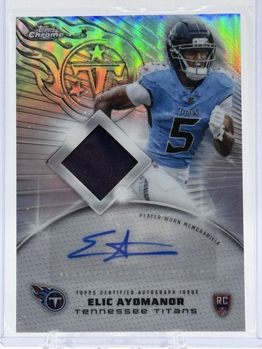 2025 Topps Chrome Elic Ayomanor Rookie Patch Autographs (RAW)