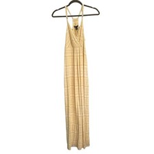 Carole Little Dress Long Maxi Polyester V-Neck Sleeveless Womens L New