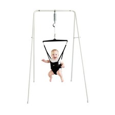 Jolly Jumper Classic Black with Stand - Original Baby Jumper, Indoor and Ou...