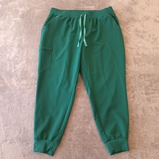 Figs Scrub Pants Womens Size XXL Petite Green Jogger Style 1000207 Pockets