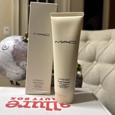 $36 NEW MAC Hyper Real Fresh Canvas Cream-to-Foam Cleanser 4.2 FL OZ/125mL A