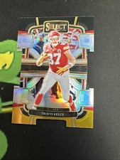 2023 Panini Select Travis Kelce Black and Gold Prizms Die Cuts #50
