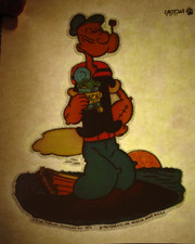 POPEYE THE SAILOR MAN VINTAGE 1970's TV CARTOON IRON ON TRANSFER NICE, B-9