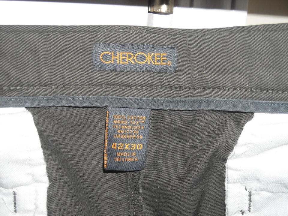 Cherokee, Pantalones Caqui, Hombre 42 x 30, Oliva, Buen Estado Foto 4 de 4