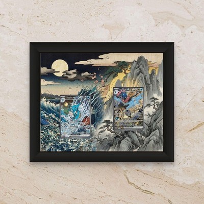 Greninja & Kingdra Promo Display Frame   8x10 Raw Pokemon Card Holder