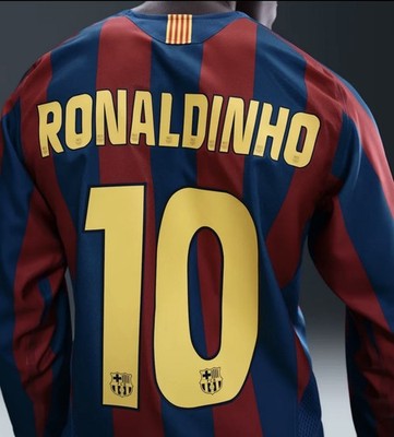 FC Barcelona RONALDINHO #10 Reissue Fußballtrikot Home Shirt 05/06 Nike Gr. M