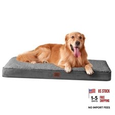 Orthopedic Dog Bed Large with Removable Washable Cover, 41 27 3.5 inches Grey