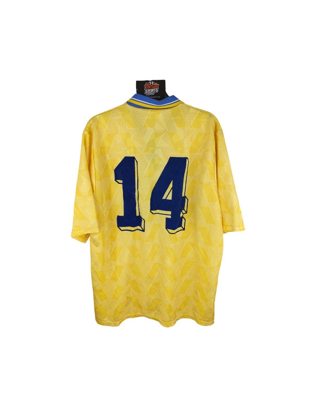 Vintage Football Shirt Umbro 1990s (L) #14 Jersey Trikot Germany yellow