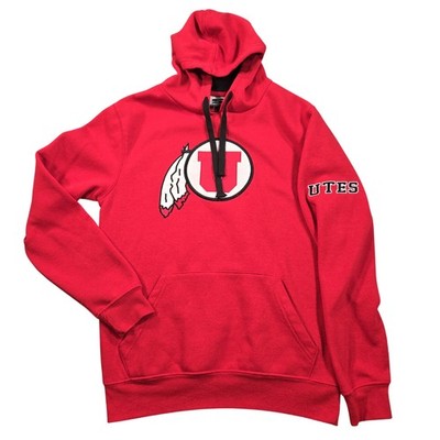 Utah Utes Hoodie Sweatshirt Mens Small Red NCAA Football Stadium Athletics