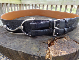Vintage Ralph Lauren Navy Sterling Silver Stirrup Buckle Belt Italy‎ 90s Y2K M Ralph Lauren Sterling Belt - Etsy main image 3
