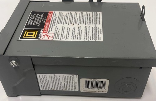 Square D DU222RB Safety switch, general, non fusible, 60A, 2 pole, 240VAC - Picture 8 of 9