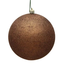 Vickerman N590676DG 2.4 in. Mocha Glitter Treated Ball Christmas Ornament wit...