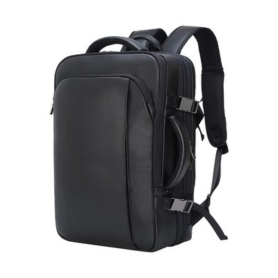 Masa Kawa Leather 15.6 Inch Laptop Backpack for Men Expandable 36L Business T...