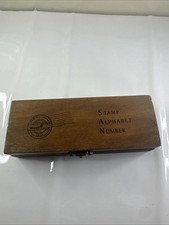 Antique Stamp Set - Wooden Rubber Stamps - Alphabet and Number Stamps 42 Pcs.