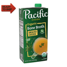 Organic Unsalted Chicken Bone Broth, 32 Oz Carton