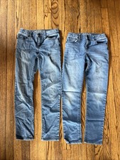 Boys Lot Of 2 CRAZY 8 Rocker Stonewashed Jeans - Size 12 Slim EUC