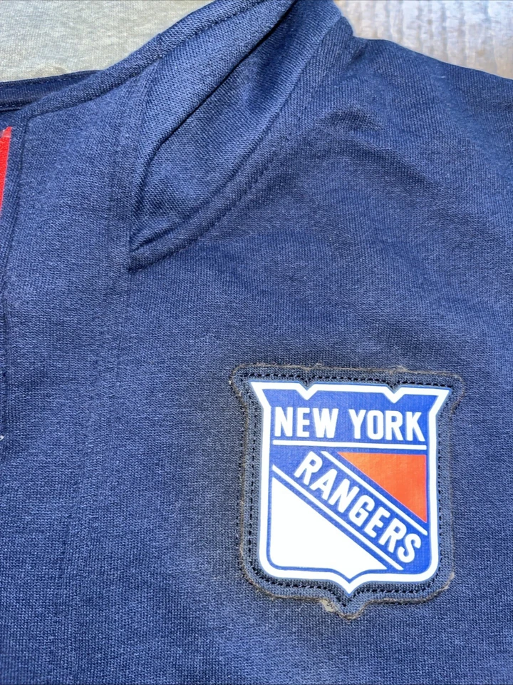 Fanatics New York Rangers 1/4 Zip Pullover Men’s 3 Blue Cotton/ Polyester - Image 3 of 4