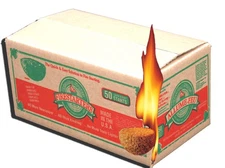 N50VBOX Firestarters Box of Fire-Starting Nuggets, 50 Count,Tan