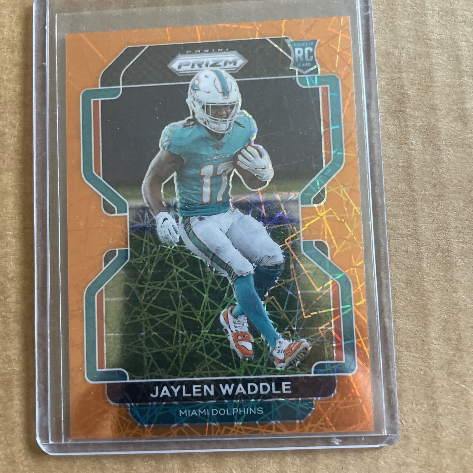 2021 Prizm Jaylen Waddle #338 Orange Lazer Prizm Broncos RC Color Match 🐧
