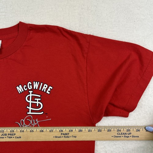 Vintage St. Louis Cardinals T-Shirt McGwire 25 MLB Baseball Red Joy 90s - Picture 10 of 13