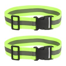 Adjustable Reflective Safety Belt, 43.3x1.6" 2 Pcs Fluorescent Green
