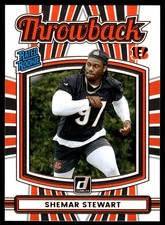 Shemar Stewart 2025 Donruss #35 Rated Rookies Throwback Bengals Football Card