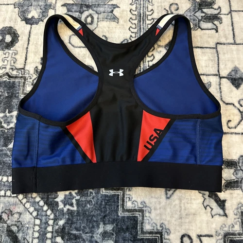 Under Armour Red White and blue Sports Bra Large USA - Picture 5 of 7