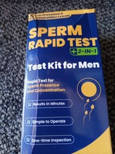 Sperm Test Kit for Men, 2-in-1 Check Fertility 1 Count Pack of 1 NIB Free Ship