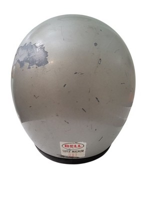 Vintage Bell SUPER MAGNUM 1970 Helmet Size 7 1/4 (S/M) Silver | eBay
