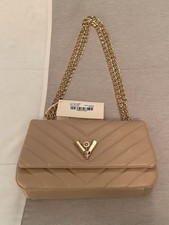 Valentino Orlandi Handmade Italian  Quilted Tan Leather Shoulder Bag New W/ Tags