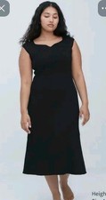 Uniqlo 3D Knit Black Mame Kurogouchi Sleeveless Midi Dress Size L