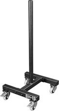 Bumper Plate Storage Rack Olympic Weight Plate Tree W/ Locking Wheels 500 lb