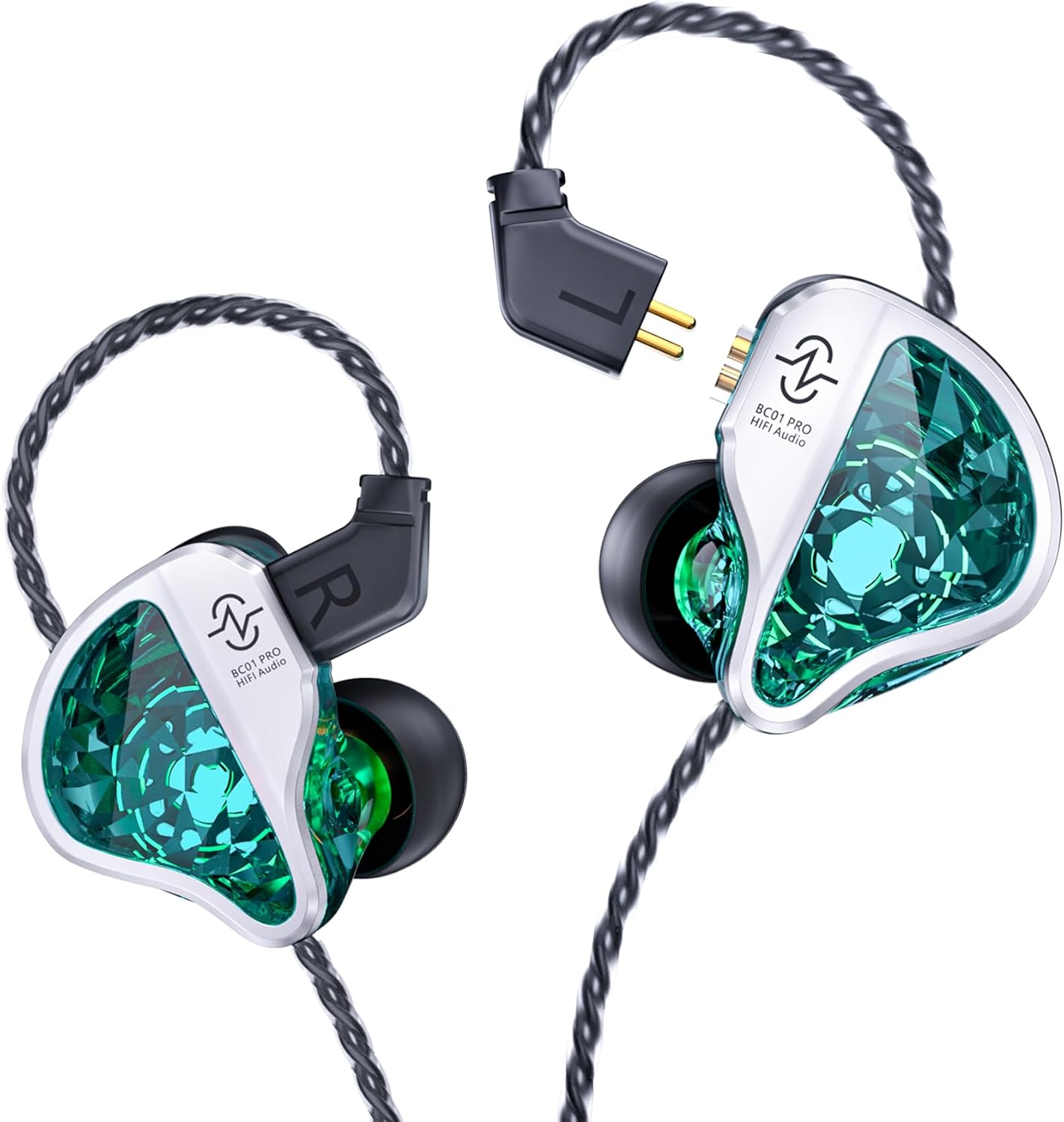 CCZ Harmony BC01 Pro Wired Earphones, 1DD 1BA Hybrid Driver IEM Earphones, Three