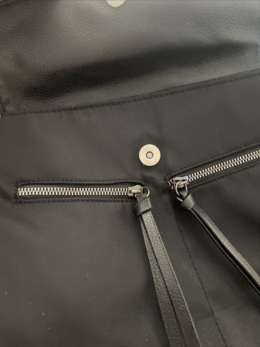 Botkier Mini New York NWT Black Leather Signature Logo Backpack Bag Purse - Picture 6 of 6