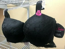 Black Fuchsia By Secret Lace Underwire Black Lace Bra NWT 5 Ways to Wear 42DD