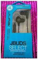 New JLAB JBUDS Select SIGNATURE EARBUDS BLACK WITH Mic  3 TIPS SIZE