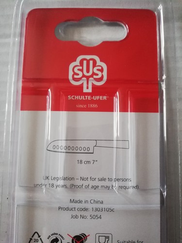 Schulte und Ufer SUS Santoku Messer, Kitchen Chef, 18 cm 7", neu - Bild 4 von 7