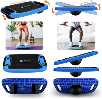 Lifepro 4-In-1 Aerobic Balance Board and Step Up Exercise Platform - Adjustable