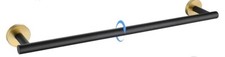 Modern Matte Black/Gold Towel Bar Stainless Steel Wall Mounted Bathroom 24in