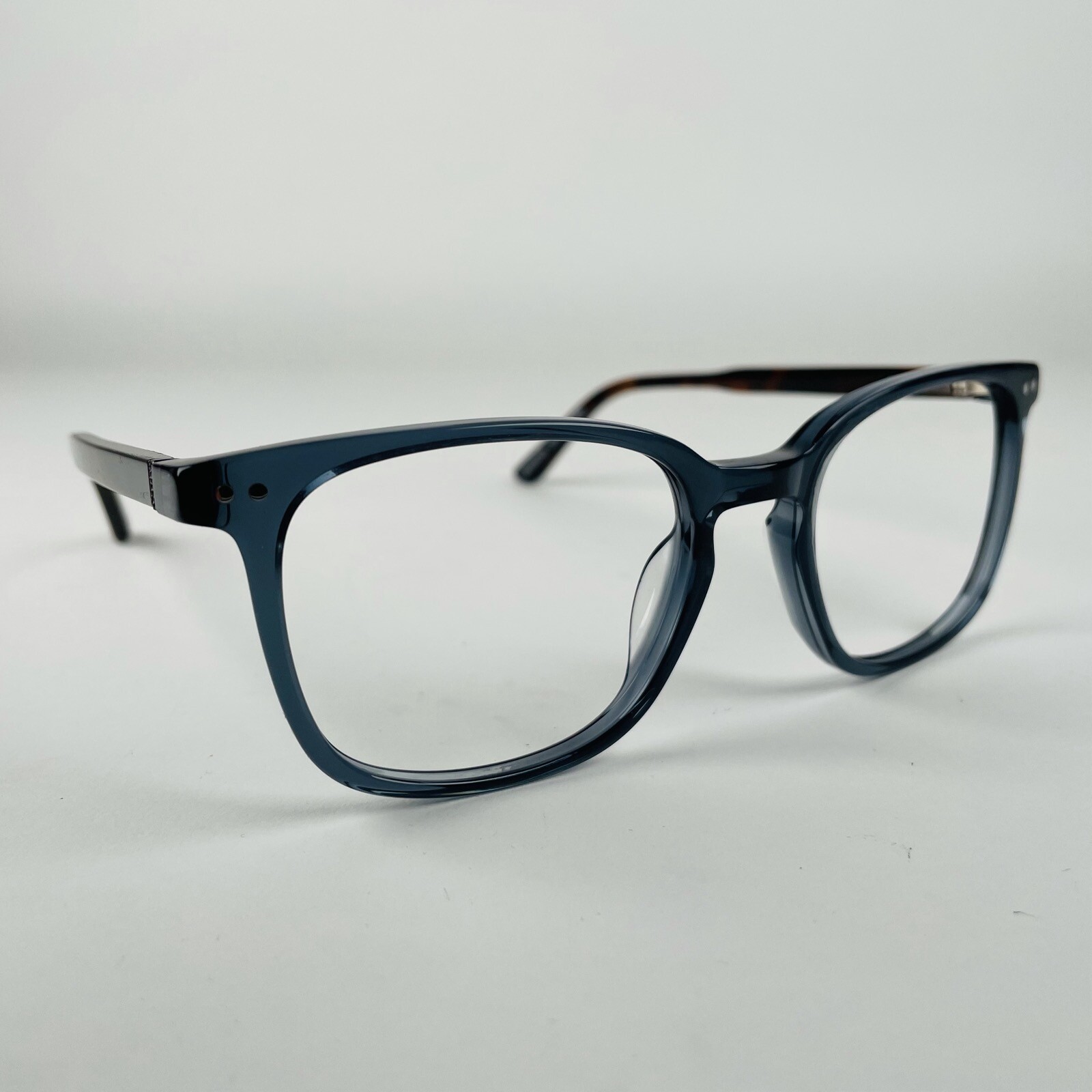 SPECSAVERS eyeglasses Unisex square blue glasses frame MOD:CALEB ...